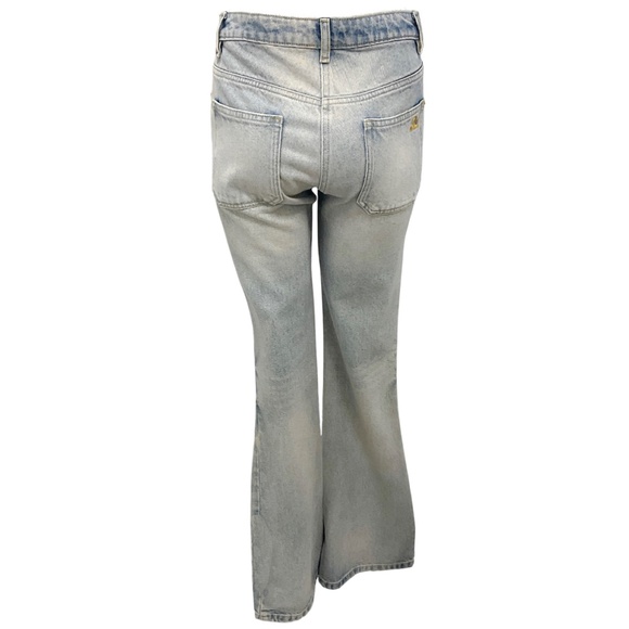 COURREGES LIGHT BLUE WASH FLARED DENIM JEANS - Picture 3 of 6